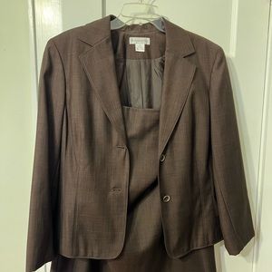Brown Worthington suit with jacket and skirt sold together
